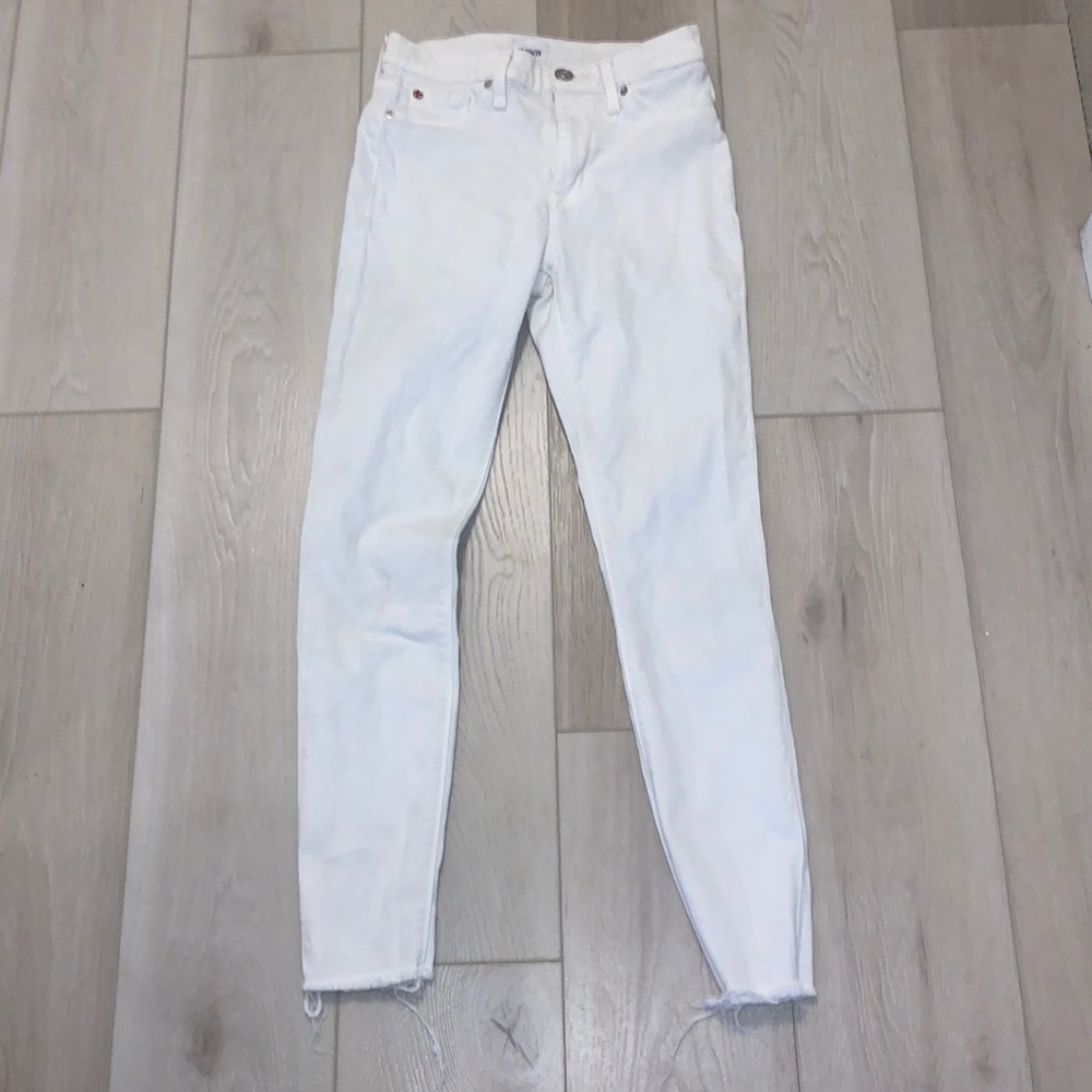 Hudson white skinny jeans
